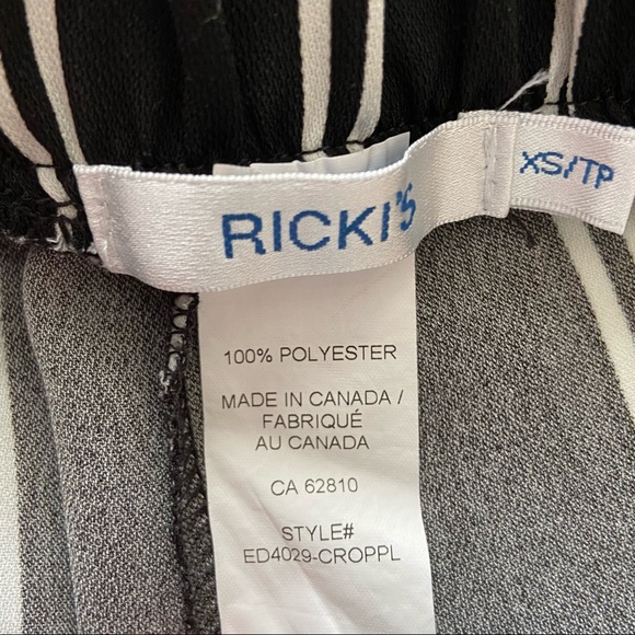 Ricki’s Palazzo Pants (Black/White Vertical Stripes) - Picture 6 of 7